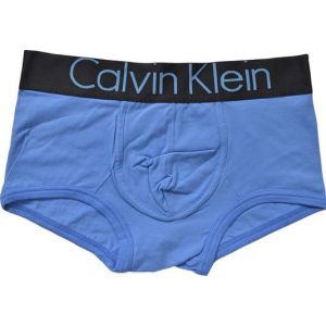 Трусы Calvin Klein синие с черной резинкой Steel
