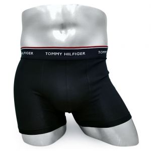 Мужские трусы Tommy Hilfiger черные мелкий шрифт T06