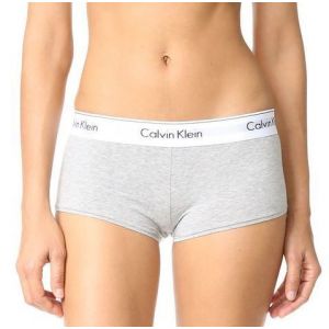 Женские шортики Calvin Klein серые с белой резинкой