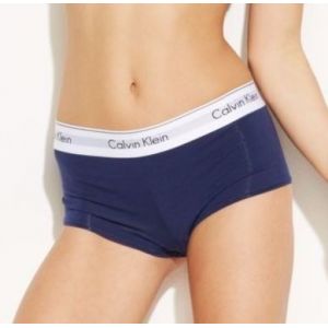 Женские шортики Calvin Klein синие с белой резинкой