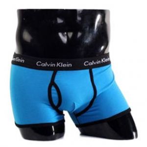 Трусы Calvin Klein 365 синие с черной резинкой