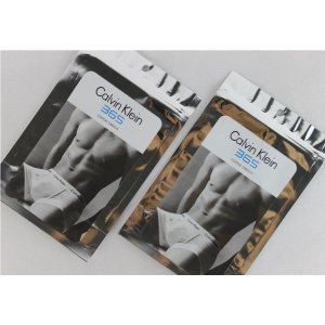 Трусы Calvin Klein 365 серые с оранжевой резинкой