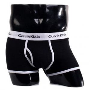 Трусы Calvin Klein 365 черные с белой резинкой